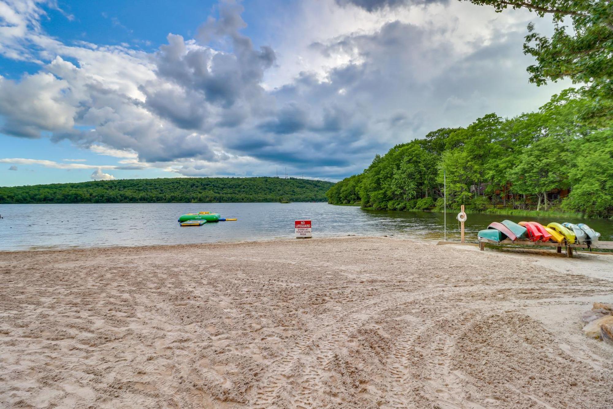 Lake Harmony Home About Half Mi To Big Boulder Mountain المظهر الخارجي الصورة